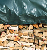 vidaXL afdekzeil hout 3 x 4 m PE groen 6072418