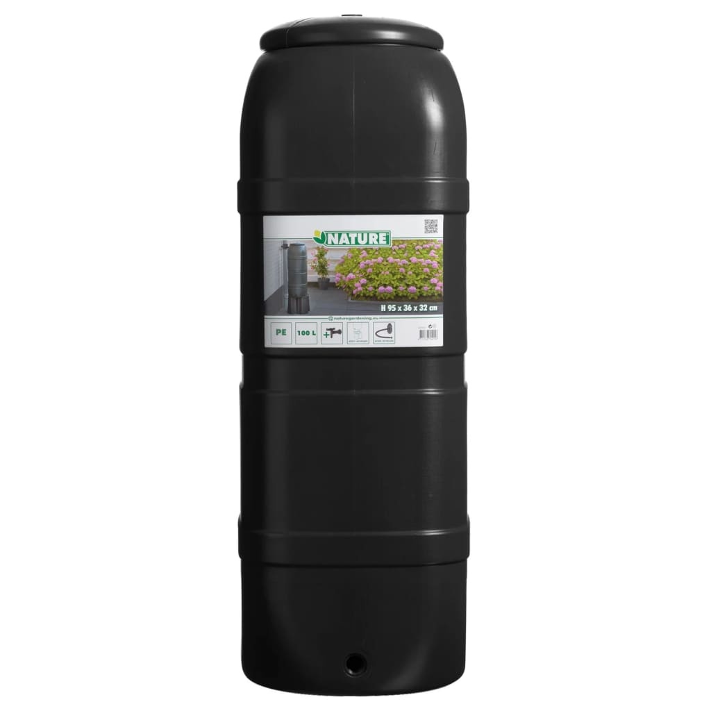 vidaXL Regenton 100 L zwart