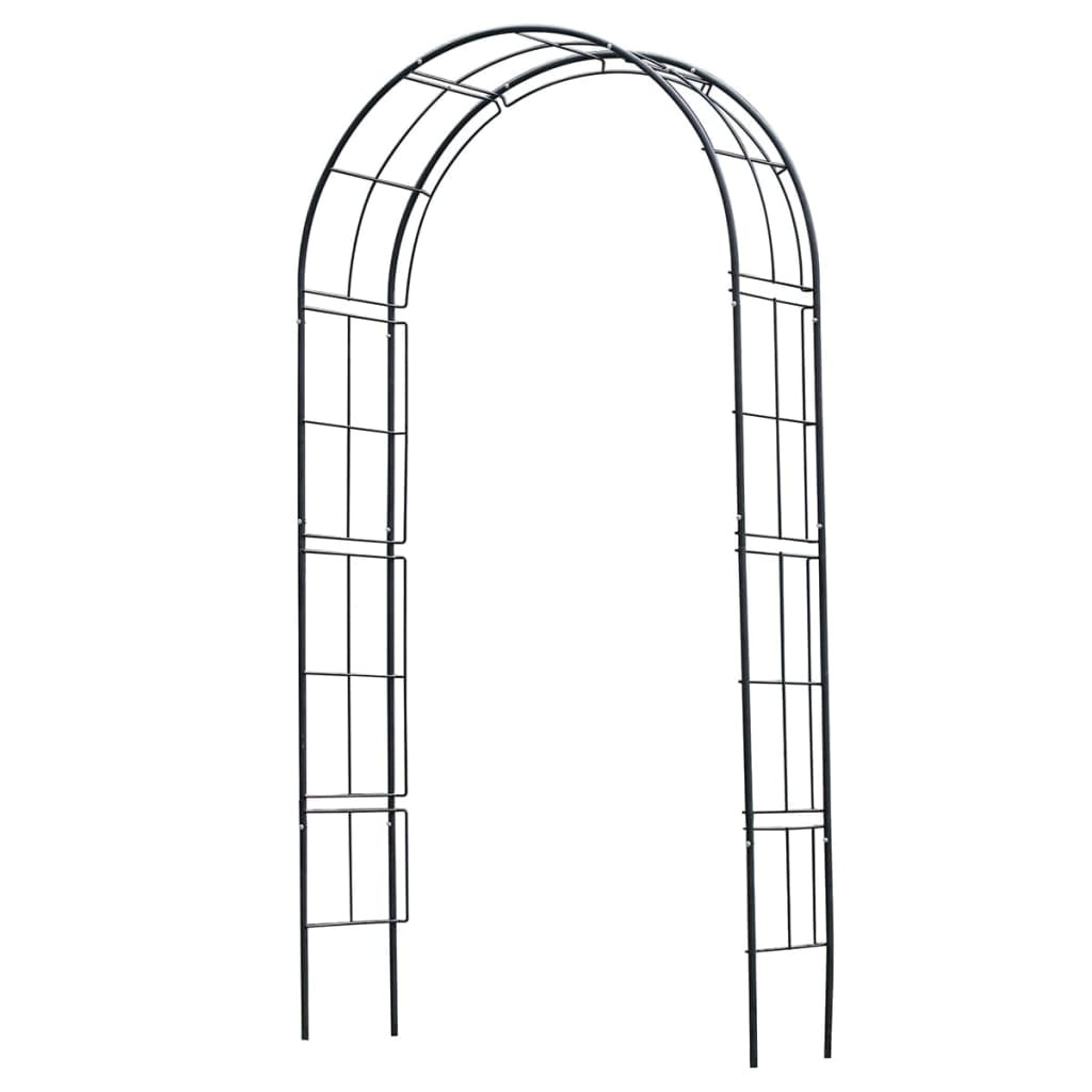 Tuinboog 229x38x113 cm metaal zwart