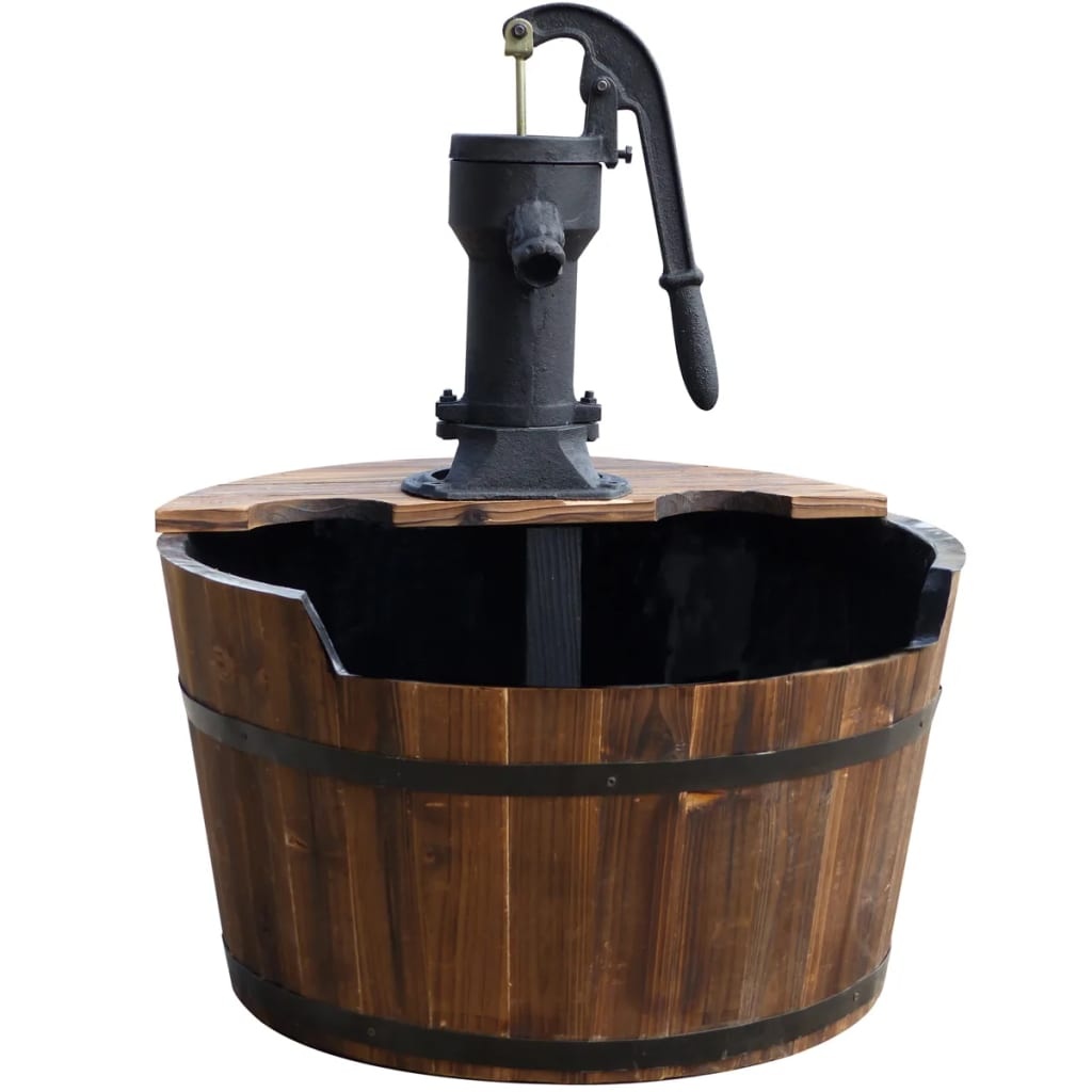 vidaXL Waterornament Houten Ton