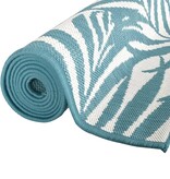 vidaXL Buitenkleed omkeerbaar 80x150 cm aqua en wit