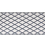 vidaXL Buitenkleed omkeerbaar 100x200 cm marineblauw en wit