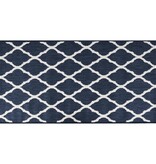 vidaXL Buitenkleed omkeerbaar 80x150 cm marineblauw en wit