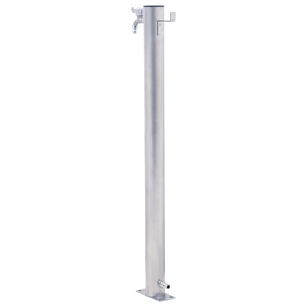 vidaXL Waterzuil rond 60 cm roestvrij staal