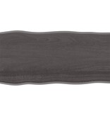 vidaXL Tafelblad natuurlijke rand 100x50x6 cm eikenhout donkerbruin