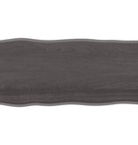 vidaXL Tafelblad natuurlijke rand 100x50x4 cm eikenhout donkerbruin
