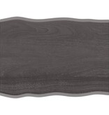 vidaXL Tafelblad natuurlijke rand 80x60x4 cm eikenhout donkerbruin