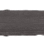 vidaXL Tafelblad natuurlijke rand 80x50x6 cm eikenhout donkerbruin