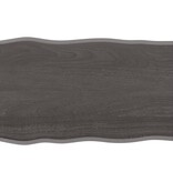 vidaXL Tafelblad natuurlijke rand 80x50x4 cm eikenhout donkerbruin