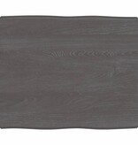 vidaXL Tafelblad natuurlijke rand 60x50x6 cm eikenhout donkerbruin