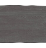vidaXL Tafelblad natuurlijke rand 60x50x4 cm eikenhout donkerbruin