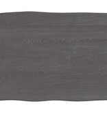 vidaXL Tafelblad natuurlijke rand 60x50x2 cm eikenhout donkerbruin