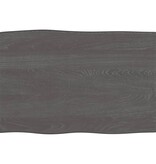 vidaXL Tafelblad natuurlijke rand 60x40x6 cm eikenhout donkerbruin