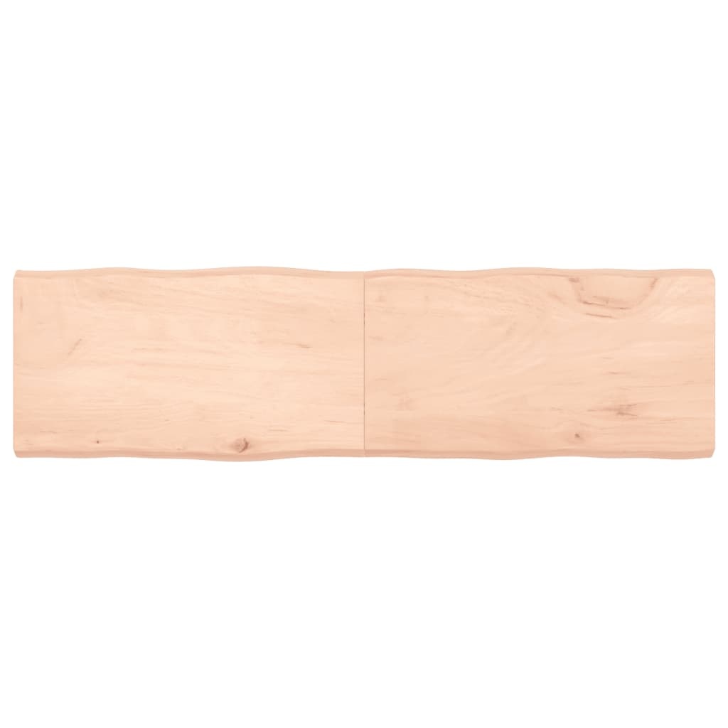 vidaXL Tafelblad natuurlijke rand 180x50x6 cm massief eikenhout