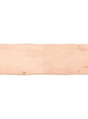 vidaXL Tafelblad natuurlijke rand 180x50x4 cm massief eikenhout