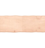 vidaXL Tafelblad natuurlijke rand 160x60x6 cm massief eikenhout