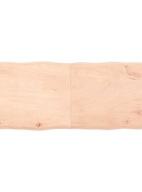 vidaXL Tafelblad natuurlijke rand 160x60x4 cm massief eikenhout