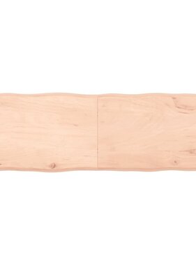 vidaXL Tafelblad natuurlijke rand 160x50x6 cm massief eikenhout