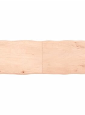 vidaXL Tafelblad natuurlijke rand 160x50x4 cm massief eikenhout