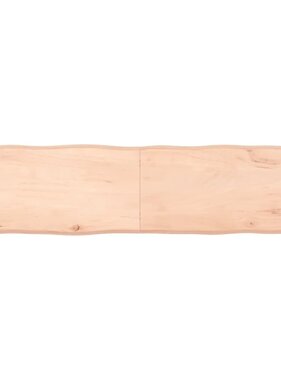 vidaXL Tafelblad natuurlijke rand 160x40x6 cm massief eikenhout
