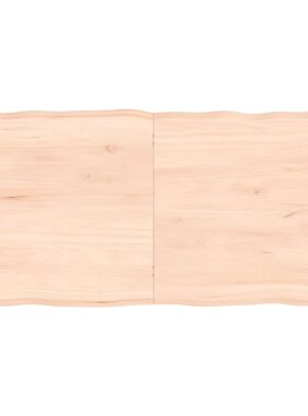 vidaXL Tafelblad natuurlijke rand 120x60x6 cm massief eikenhout