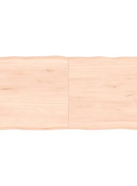 vidaXL Tafelblad natuurlijke rand 120x50x6 cm massief eikenhout