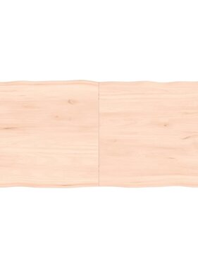 vidaXL Tafelblad natuurlijke rand 120x50x4 cm massief eikenhout