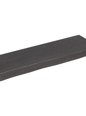 vidaXL Wandschap 60x20x4 cm behandeld massief eikenhout donkergrijs