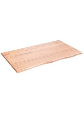 Wandschap 100x60x2 cm behandeld massief eikenhout lichtbruin