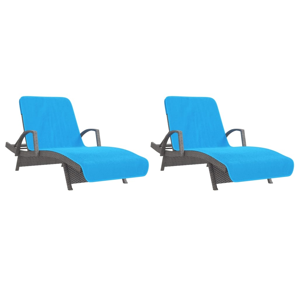 vidaXL Strandhanddoeken 2 st 400 g/m² 75x200 cm stof turquoise