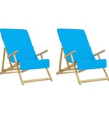 vidaXL Strandhanddoeken 2 st 400 g/m² 60x135 cm stof turquoise