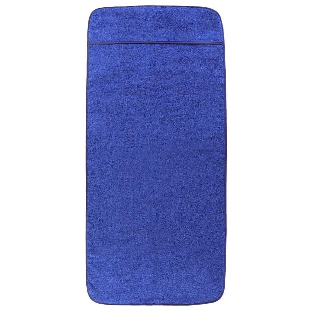 vidaXL Strandhanddoeken 2 st 400 g/m² 75x200 cm stof koningsblauw