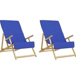 vidaXL Strandhanddoeken 2 st 400 g/m² 60x135 cm stof koningsblauw