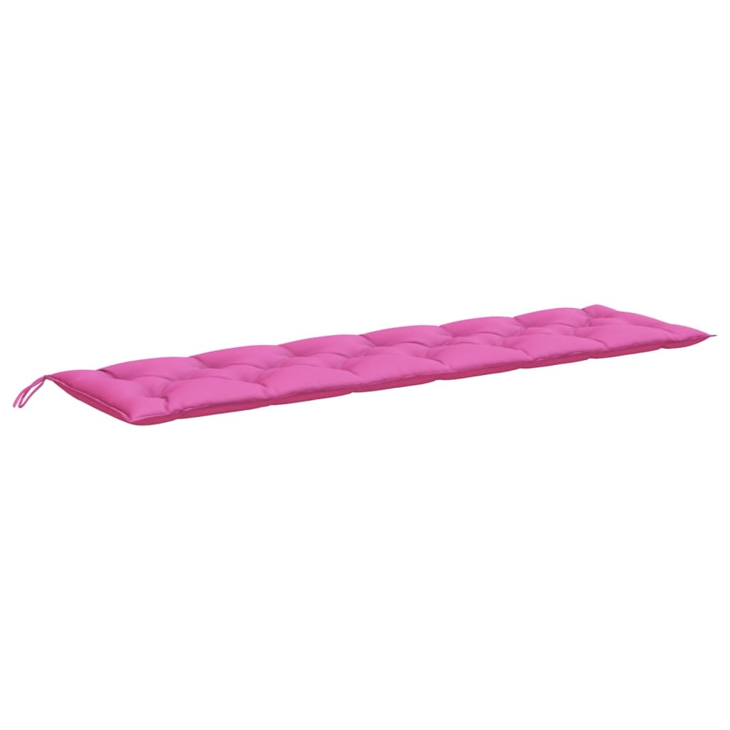 vidaXL Tuinbankkussen 200x50x7 cm stof roze