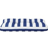 vidaXL Palletkussen gestreept 70x40x12 cm stof blauw en wit