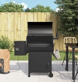 vidaXL Pelletbarbecue met schoorsteen 104 cm ijzer zwart