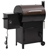 vidaXL Pelletbarbecue met schoorsteen 104 cm ijzer zwart