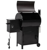 vidaXL Pelletbarbecue met schoorsteen 104 cm ijzer zwart