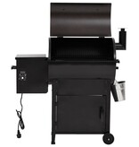 vidaXL Pelletbarbecue met schoorsteen 104 cm ijzer zwart