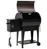 vidaXL Pelletbarbecue met bodemplaat 94 cm ijzer zwart