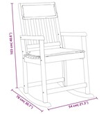 vidaXL Schommelstoel met kussens massief acaciahout