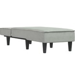 vidaXL Chaise longue fluweel lichtgrijs