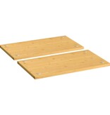 vidaXL Kookplaatafdekkingen 2 st 50x28x1,5 cm bamboe