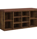 vidaXL Schoenenbank 103x30x48 cm bewerkt hout gerookt eikenkleurig