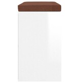 vidaXL Schoenenrek 103x30x48 cm bewerkt hout hoogglans wit
