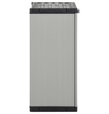 vidaXL Tuinafvalkast 68x40x85 cm polypropeen grijs en zwart