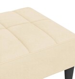 vidaXL Voetenbank 78x56x32 cm fluweel crèmekleurig