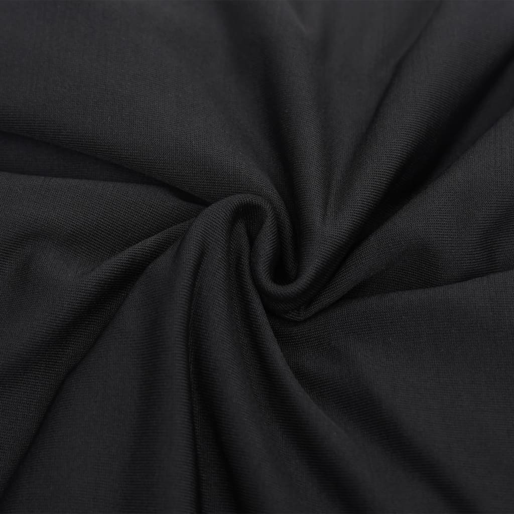 vidaXL Driezitsbankhoes stretch polyester jersey zwart