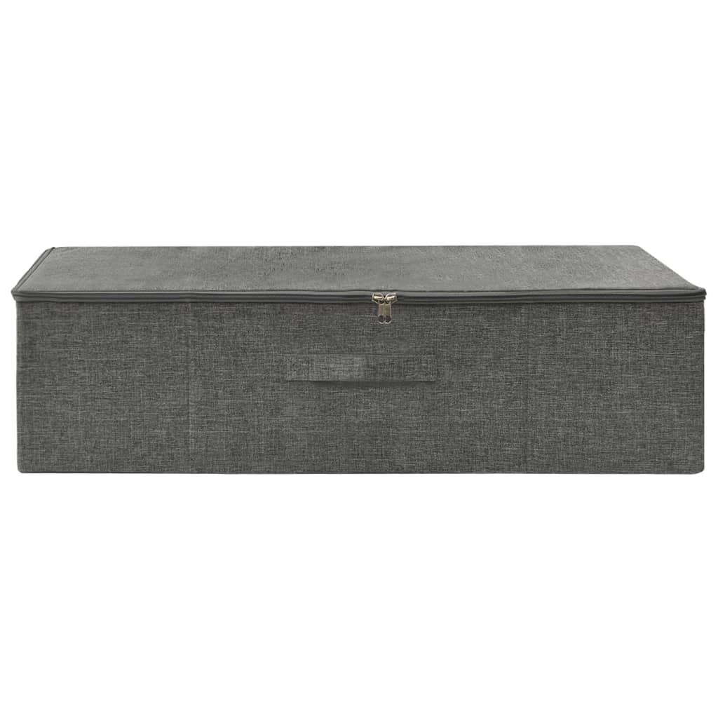 vidaXL Opbergbox 70x40x18 cm stof antracietkleurig