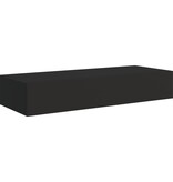 vidaXL Wandschappen 2 st met lade 60x23,5x10 cm MDF zwart